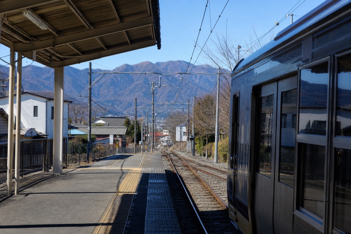 The train station at Kawaguchiko, the usual gateway to Aokigahara